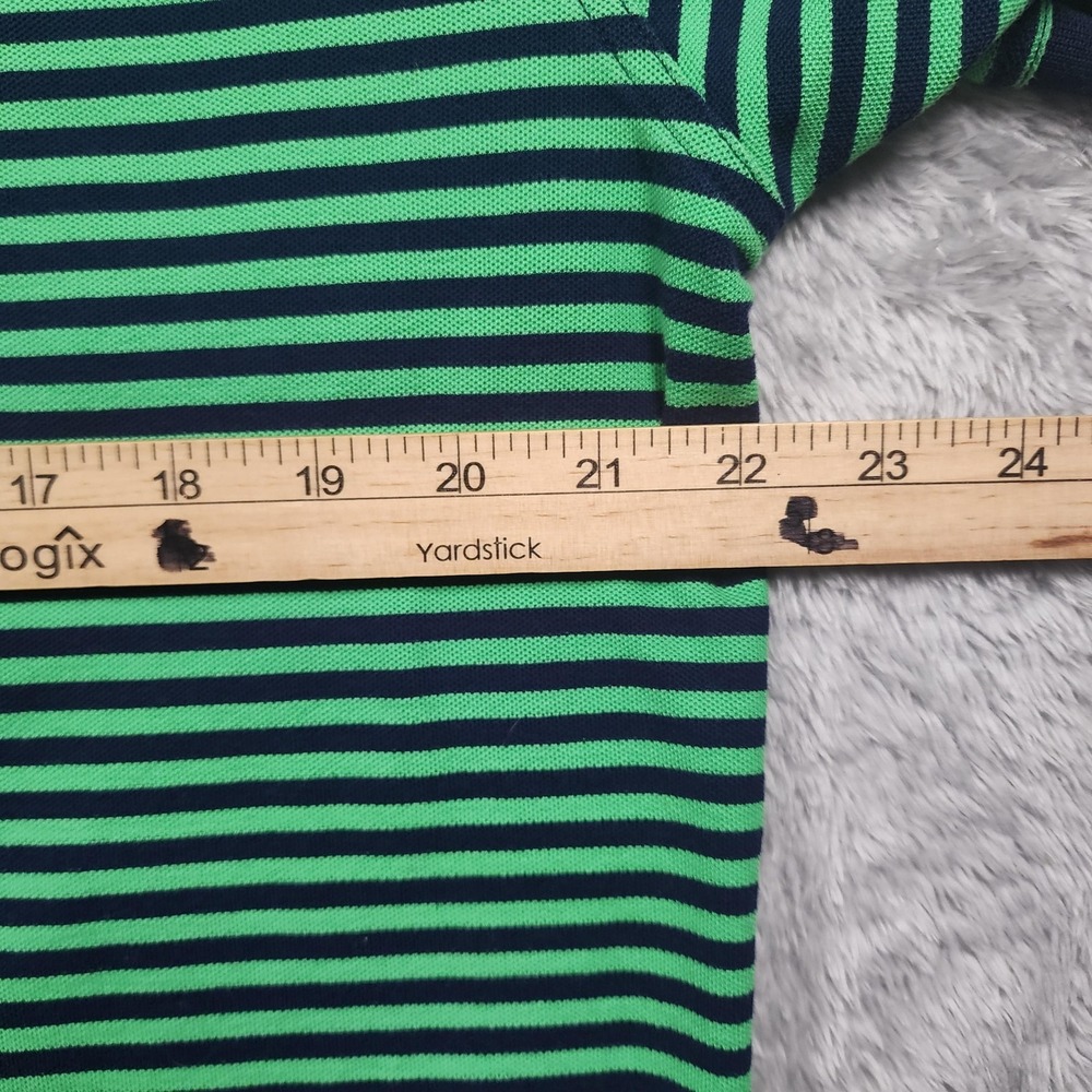 Masters Collection Polo Shirt Mens XL Green Navy Stripe Masters Golf Pima Cotton - Picture 8 of 11